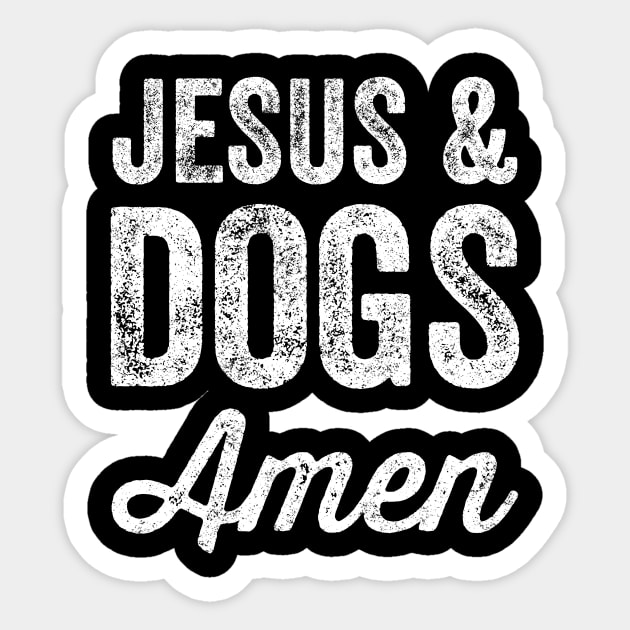 Jesus and dogs Amen Sticker by captainmood